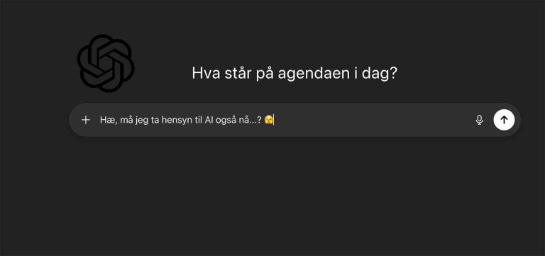 Screenshot fra Chat GPT